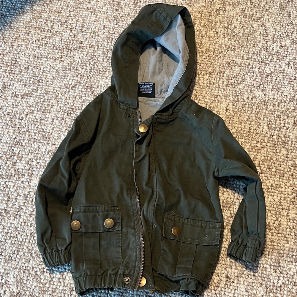 Little Bipsy Olive Hooded Coat